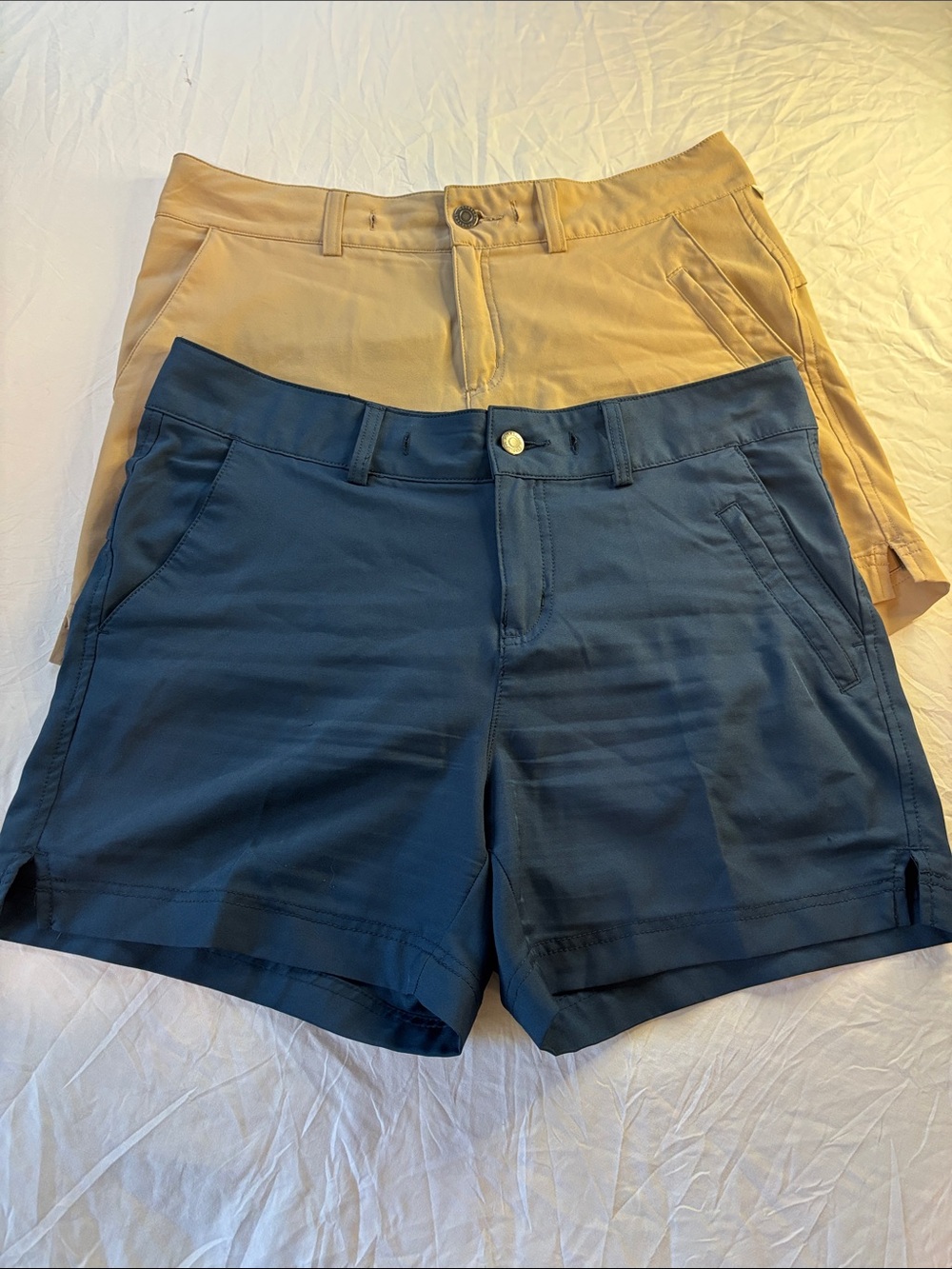 Magellan Outdoors Women's Dual-Pack Shorts in Navy and Khaki